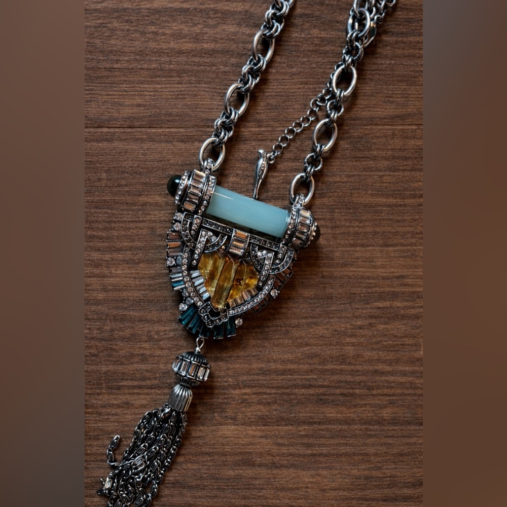 RARE Chloe + Isabel Beau Monde Long Pendant Necklace, Statement Necklace